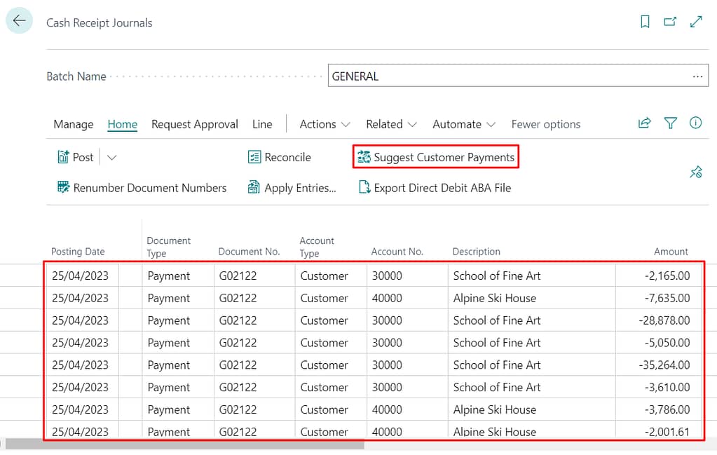 Business Central Direct Debit for Australia