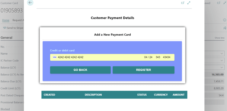 Stripe Integration with Business Central